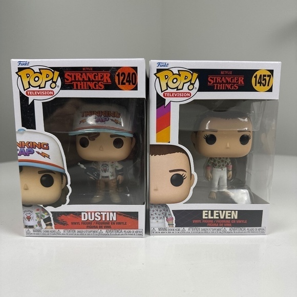 Stranger Things Funko Pop - Eleven and Dustin, set of 2 - Picture 1 of 8